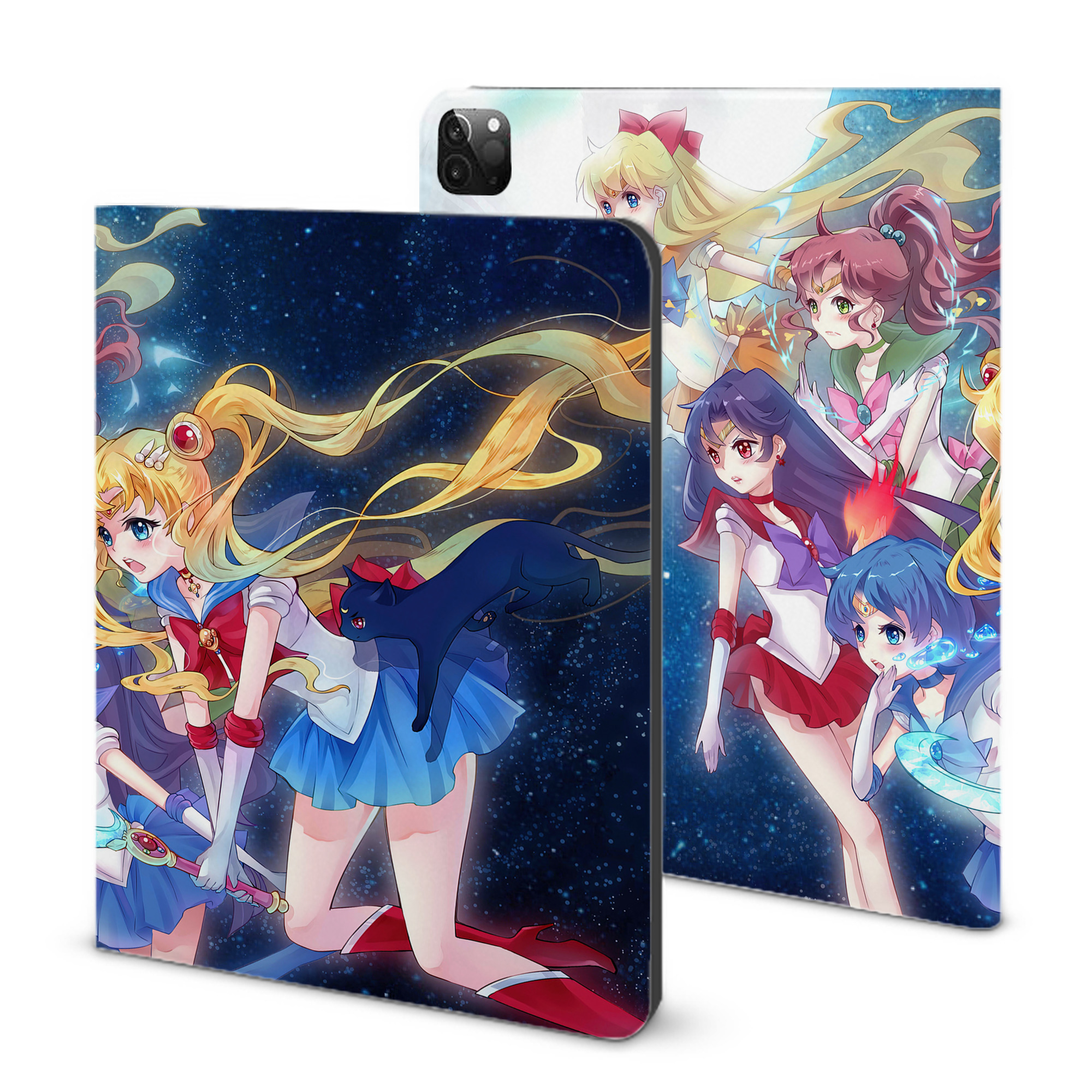 （画像用） 美少女戦士セーラームーン Sailor Moon IPadケース ペンホルダー付き ブックスタイルデザイン